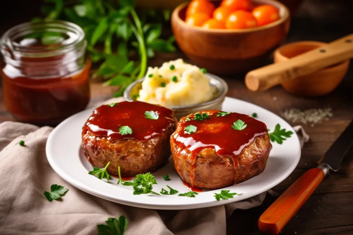 Quick and easy meatloaf muffins with a classic ketchup glaze