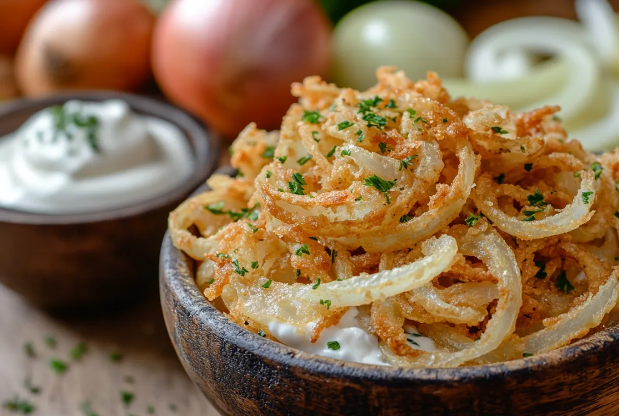 A bowl of crispy sour cream and onion chips with visible seasoning