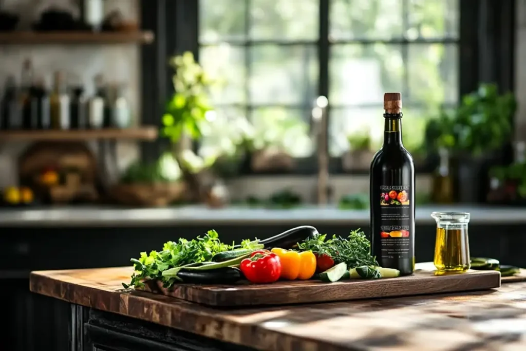 Chopped vegetables for traditional ratatouille preparation