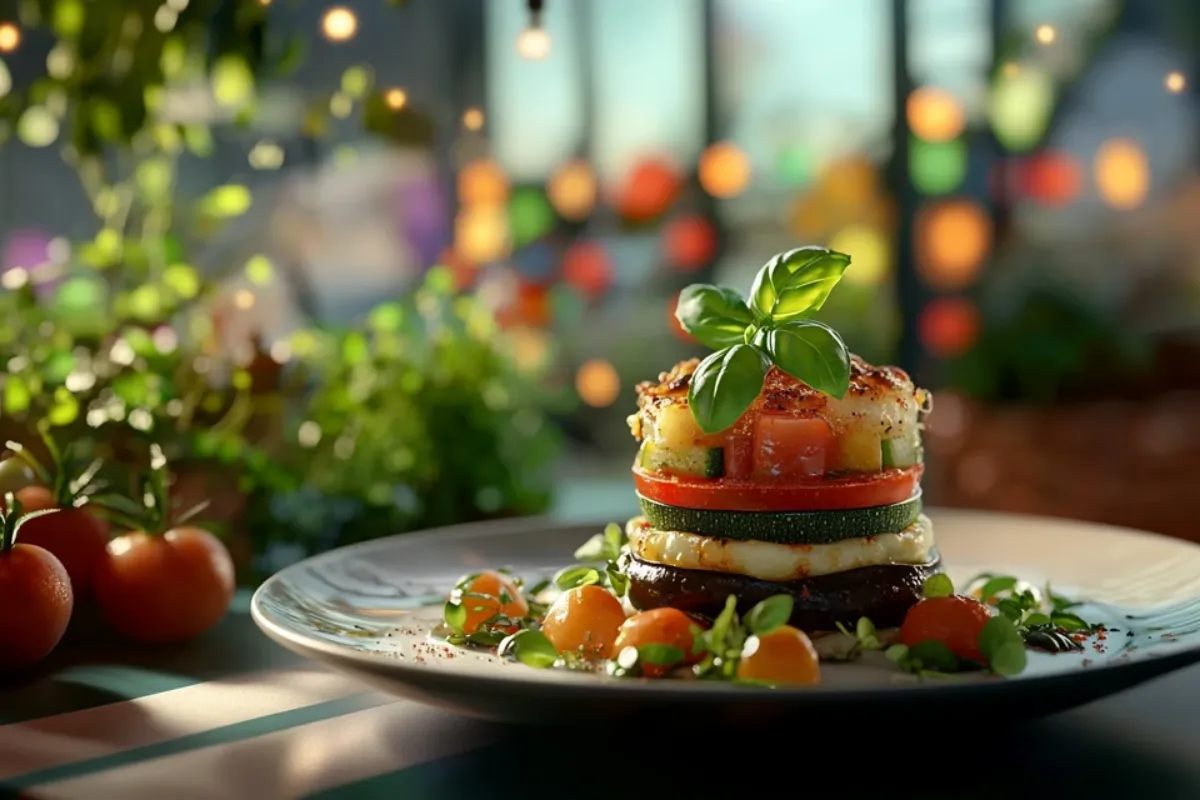 Ratatouille dish in Disney Dreamlight Valley with layered vegetables