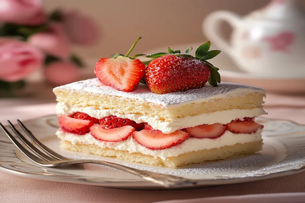 Strawberry and cream cheese filling dessert