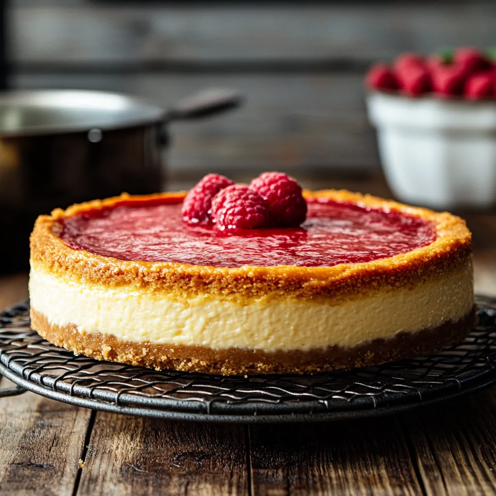 Raspberry Cheesecake Bliss cooling on a wire rack.
