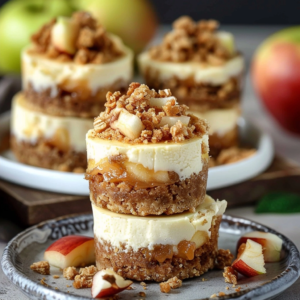 Apple Crisp Mini Cheesecakes