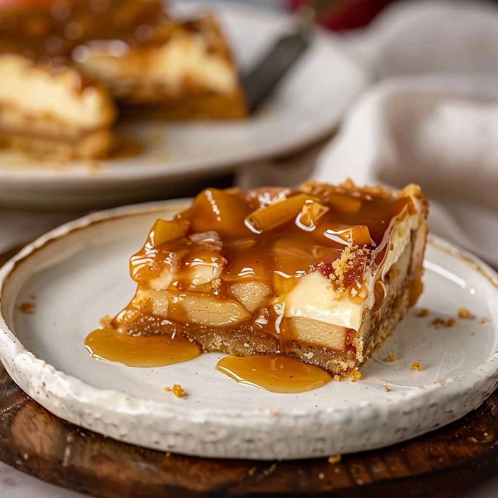 Caramel Apple Cheesecake Bars: A Fall Favorite