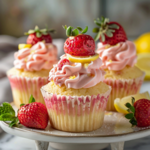 Strawberry Lemonade Cupcakes: A Zesty Delight