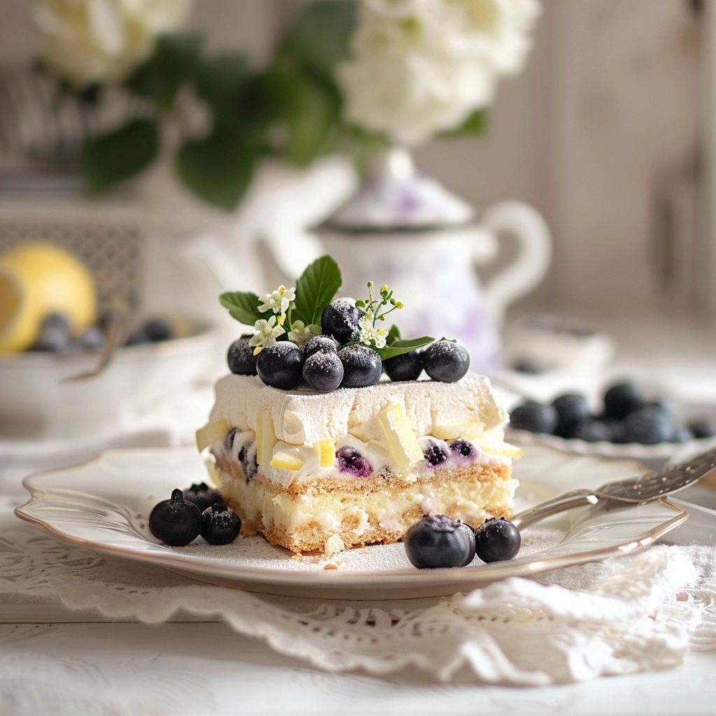 Blueberry Lemon Icebox Cake