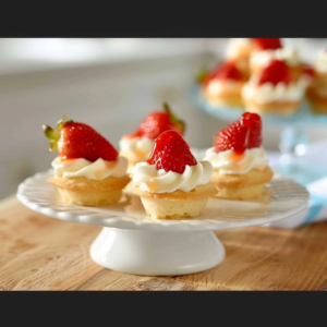 Mini Strawberry Shortcake Cookie Cups