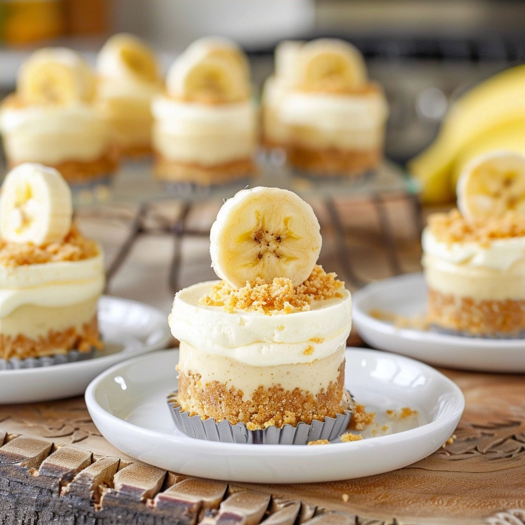 Mini Banana Pudding Cheesecakes