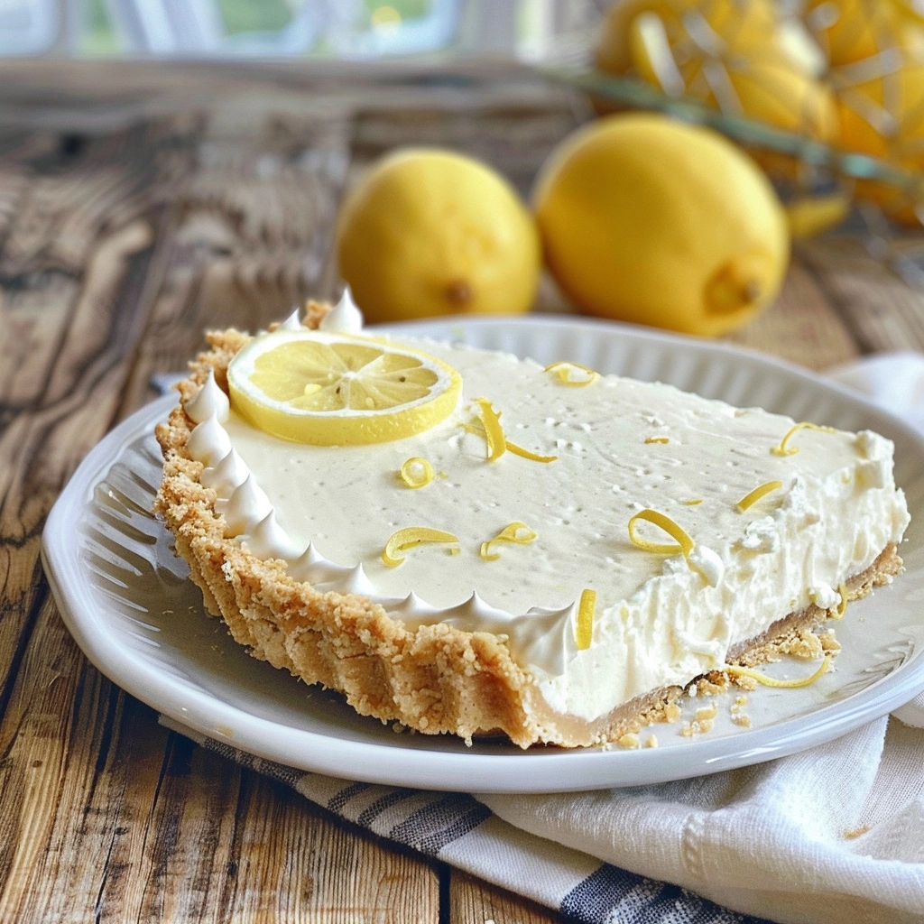 No Bake Lemon Icebox Pie Recipe