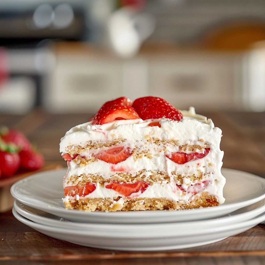 3-Ingredient Strawberry Icebox Cake for Easy Summer Desserts