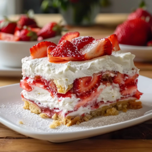 No Bake Strawberry Lasagna - Easy Strawberry Dream Dessert Recipe