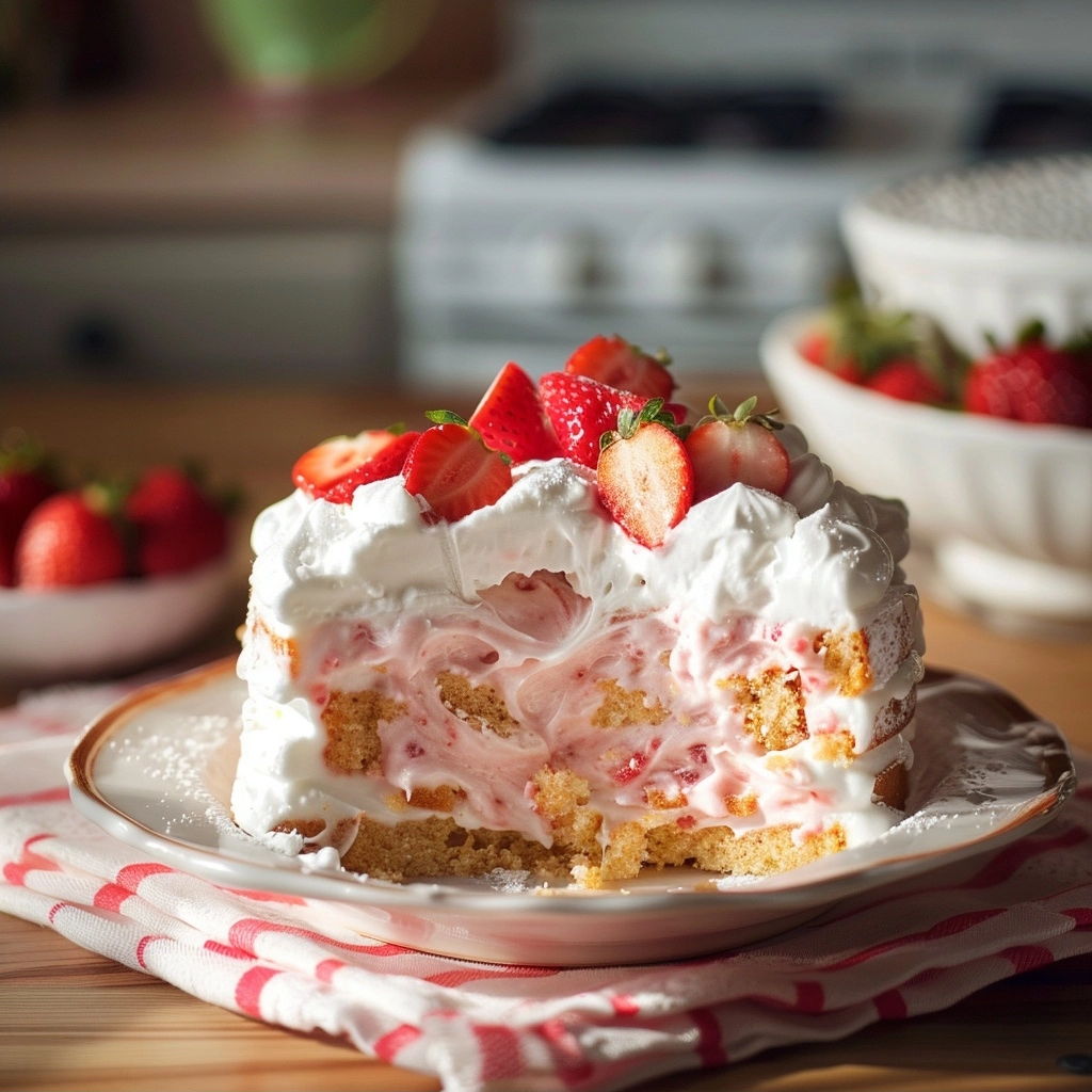 Strawberry Angel Food Cake: A Refreshing Berry Delight