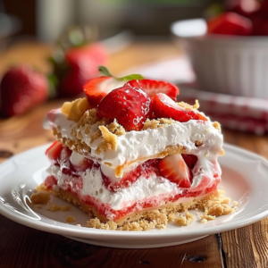 Easy No Bake Strawberry Lasagna for Summer Dessert Lovers