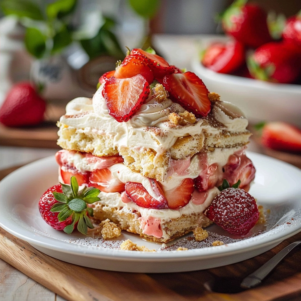 Strawberry Shortcake Tiramisu: Summer Desserts Essential Recipe