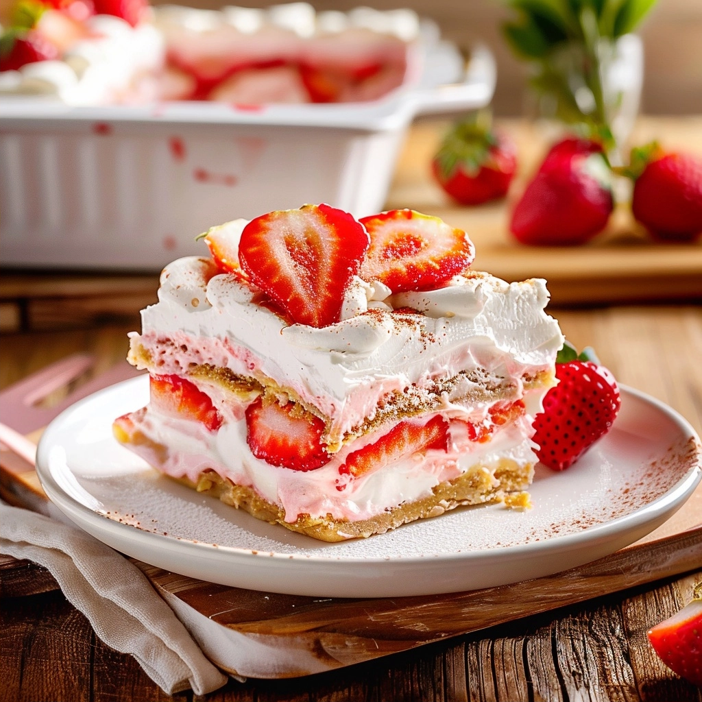 Strawberry Lasagna Dessert for Easy Summer Parties