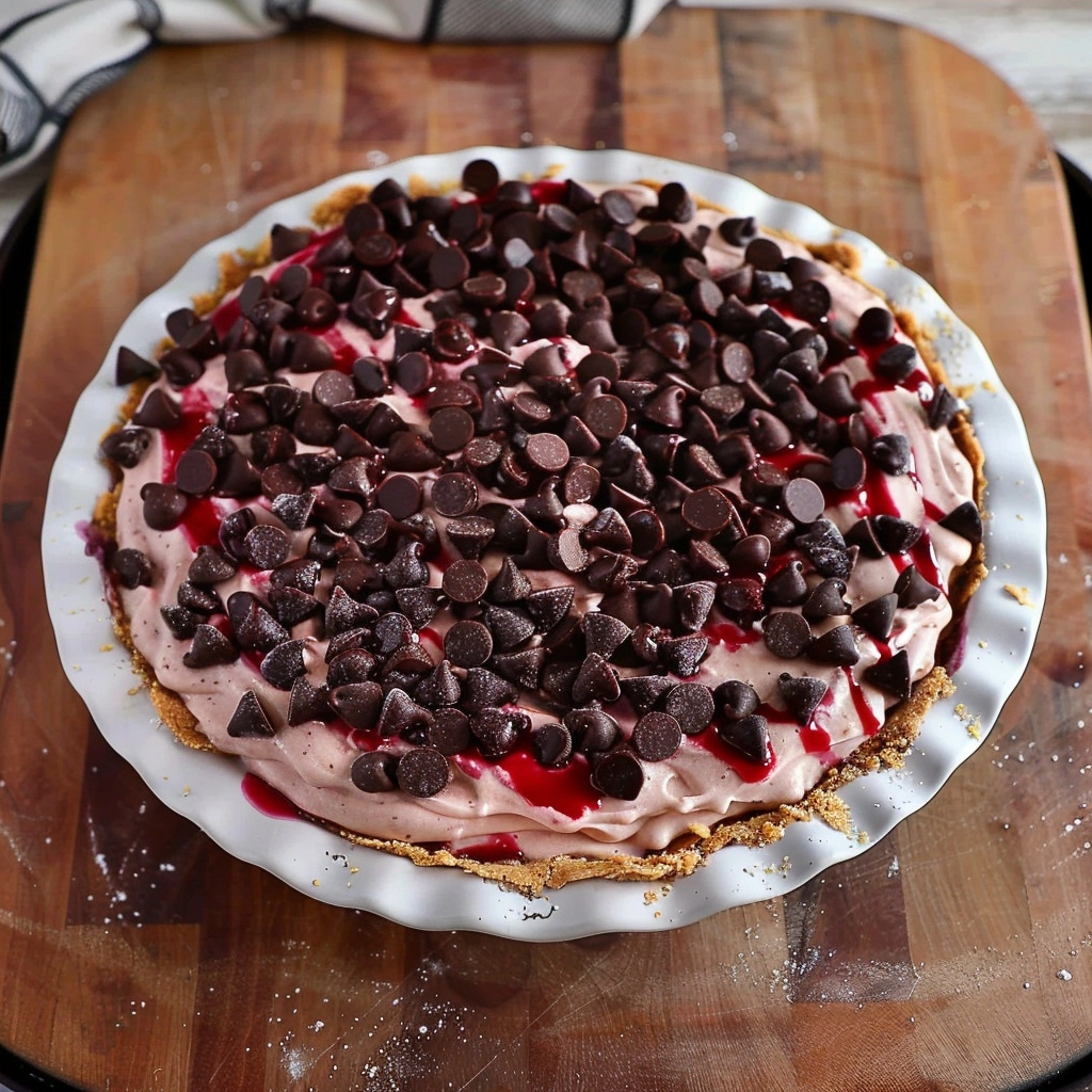 Easy and Delicious No-Bake Cherry Chocolate Chip Pie Recipe