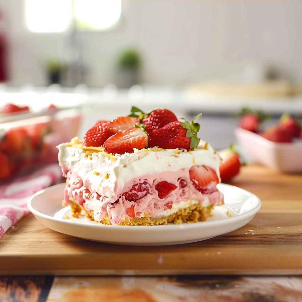 No-Bake Strawberry Delight: Easy Dessert Lasagna