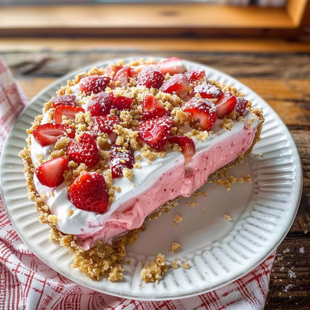 Strawberry Shortcake Freezer Pie Recipe