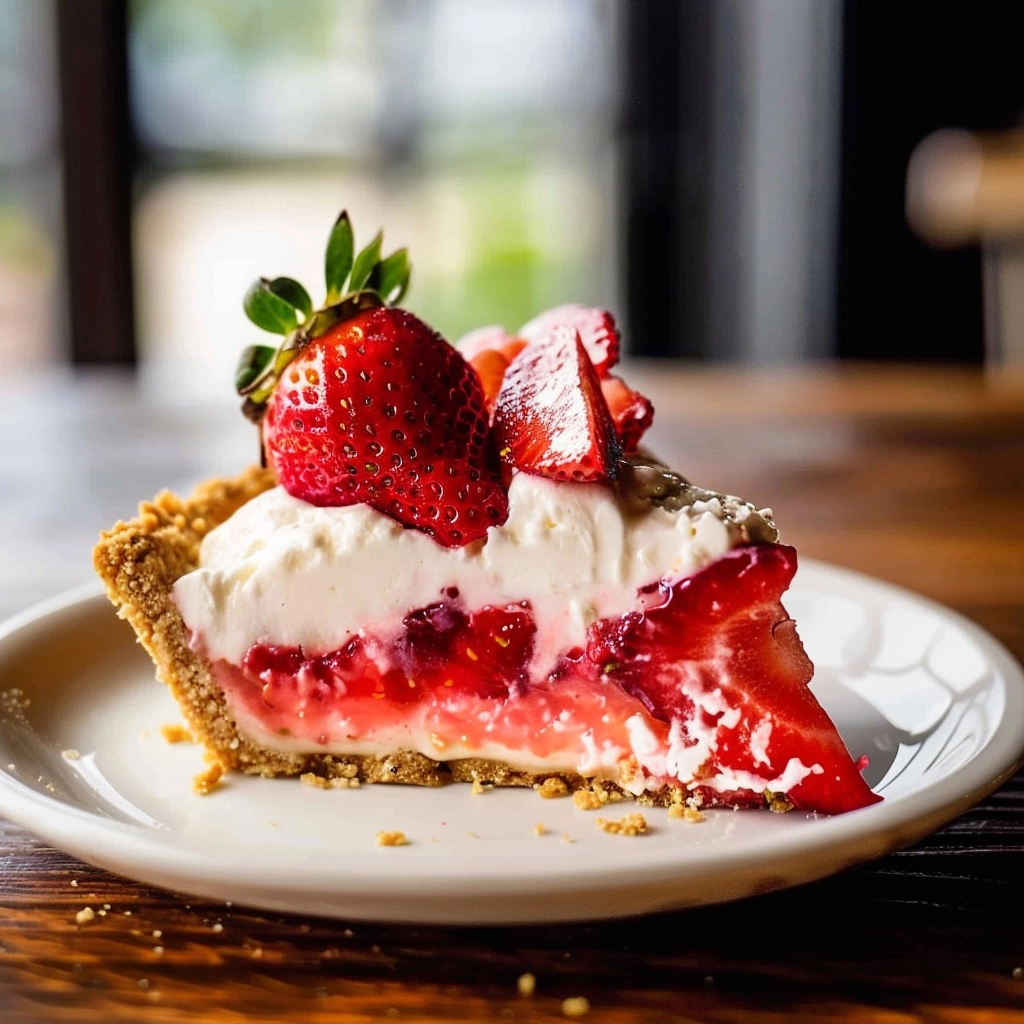 No Bake Strawberry Cheesecake Pie for Summer